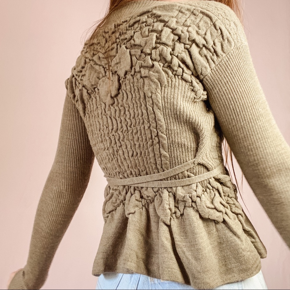 Anthropologie Sparrow Wool Sweater Wrap Around - Picture 4 of 6